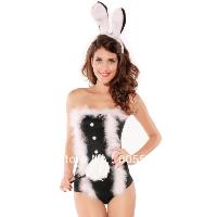 The new sexy Crane Hair halter rabbit mounted two-piece